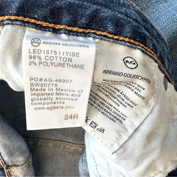 AG-ED DENIM THE EX BOYFRIEND SLOUCHY SLIM DISTRESSED ANKLE JEANS Sz24 - Picture 10 of 12